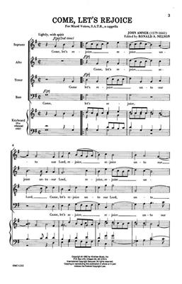 John Amner: Come, Let's Rejoice: (Arr. John Amner): Gemischter Chor A cappella