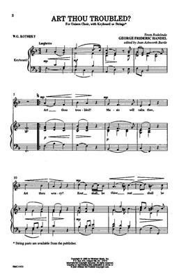 Georg Friedrich Händel: Art Thou Troubled: (Arr. Georg Friedrich Händel): Gemischter Chor mit Klavier/Orgel