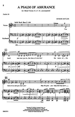 Eugene Butler: A Psalm Of Assurance: (Arr. Eugene Butler): Gemischter Chor mit Klavier/Orgel
