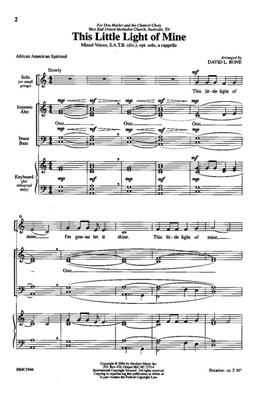 This Little Light Of Mine: (Arr. David Bone): Gemischter Chor A cappella