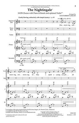 The Nightingale: (Arr. Dan Forrest): Gemischter Chor mit Begleitung