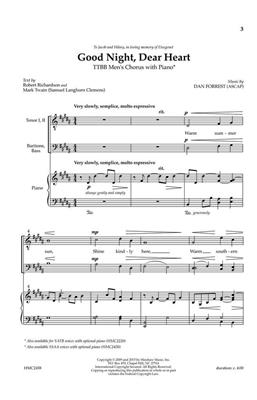 Dan Forrest: Good Night, Dear Heart(Ttbb): (Arr. Dan Forrest): Männerchor mit Klavier/Orgel