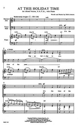 Dick Averre: At This Holiday Time: (Arr. Dick Averre): Gemischter Chor mit Klavier/Orgel
