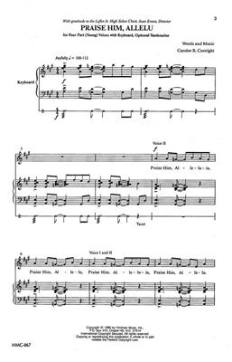Carolee R. Curtright: Praise Him, Allelu: (Arr. Carolee R. Curtright): Gemischter Chor mit Klavier/Orgel