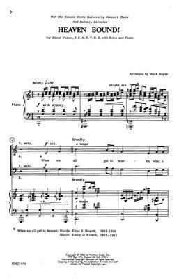 Heaven Bound!: (Arr. Mark Hayes): Gemischter Chor mit Klavier/Orgel