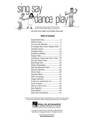 Cristi Cary Miller: Sing Say Dance Play: Kammerensemble