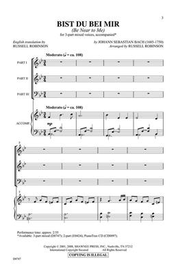 Johann Sebastian Bach: Bist Du Bei Mir: (Arr. Russell L. Robinson): Gemischter Chor mit Begleitung