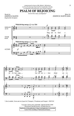 Joseph M. Martin: Psalm of Rejoicing: Gemischter Chor mit Begleitung