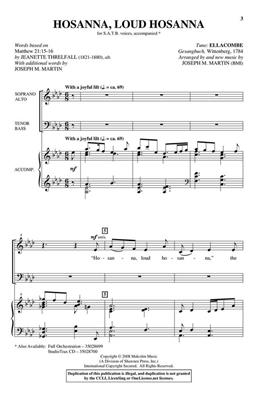 Hosanna, Loud Hosanna: (Arr. Joseph M. Martin): Gemischter Chor mit Begleitung
