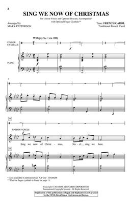 Sing We Now of Christmas: (Arr. Mark Patterson): Gemischter Chor mit Begleitung