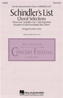 Schindler's List (Choral selections): (Arr. Emily Crocker): Gemischter Chor mit Begleitung