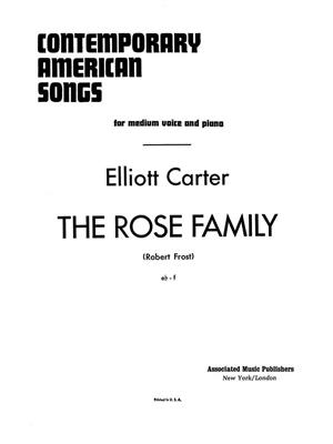Elliott Carter: Rose Family: Gesang mit Klavier