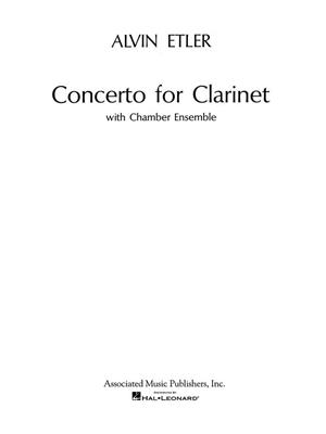 Alvin Etler: Concerto for Clarinet and Chamber Ensemble (1962): Kammerensemble