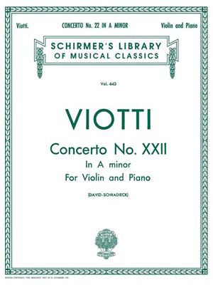Giovanni Battista Viotti: Concerto No. 22 in A Minor: Violine mit Begleitung