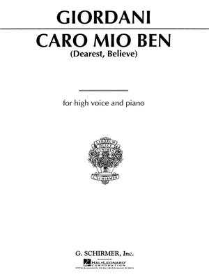 Giuseppe Giordani: Caro mio ben: Gesang mit Klavier
