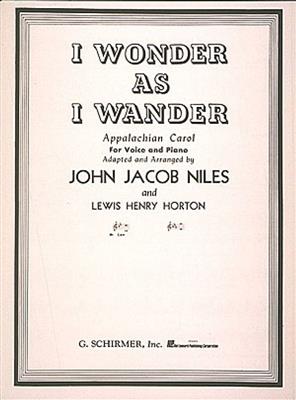 John Jacob Niles: I Wonder as I Wander: Gesang mit Klavier