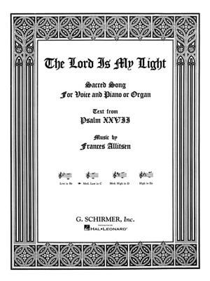 Frances Allitsen: The Lord Is My Light: Gesang mit Klavier