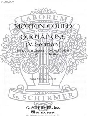 M Gould: Sermon From Quotations With Orchestra: Gemischter Chor mit Begleitung
