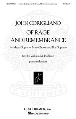 John Corigliano: Of Rage and Remembrance: Männerchor mit Klavier/Orgel
