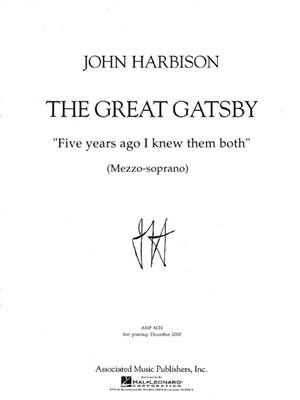 John Harbison: Five Years Ago, I Knew Them Both: Gesang mit Klavier