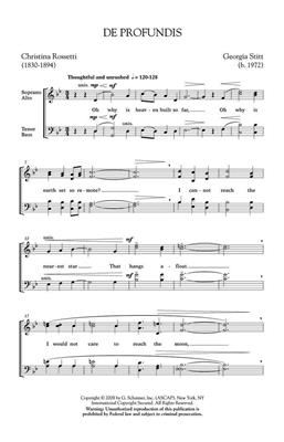 Georgia Stitt: De Profundis: Gemischter Chor A cappella