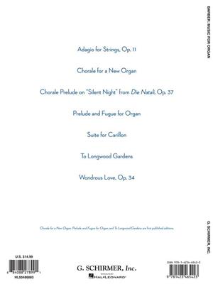 Samuel Barber: Music For Organ: Orgel