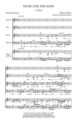 Milton Babbitt: Music for the Mass: Gemischter Chor mit Begleitung