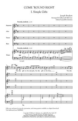 Come 'Round Right: A Folk Song Suite: (Arr. Sally Lamb McCune): Gemischter Chor mit Begleitung