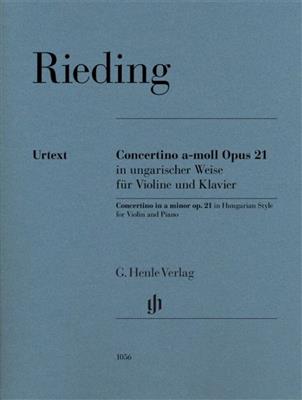 Oscar Rieding: Concertino in a minor op. 21 in Hungarian Style: Violine mit Begleitung