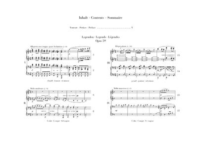 Antonín Dvořák: Legends Op. 59: Klavier vierhändig