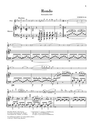 Franz Xaver Mozart: Rondo e-moll für Flöte und Klavier: Flöte mit Begleitung