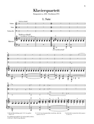 Gustav Mahler: Klavierquartett a-moll: Kammerensemble