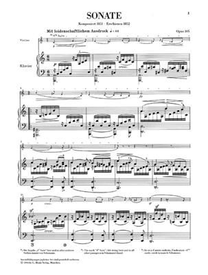 Robert Schumann: Sonata For Violin And Piano In A Minor Op. 105: Violine mit Begleitung
