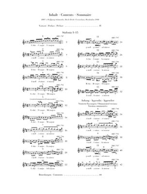 Johann Sebastian Bach: Sinfonias: Klavier Solo