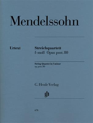 Felix Mendelssohn Bartholdy: String Quartet In F Minor Op. post. 80: Streichquartett