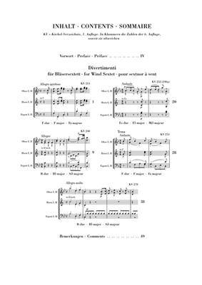 Wolfgang Amadeus Mozart: Divertimenti For Wind Sextet: Bläserensemble