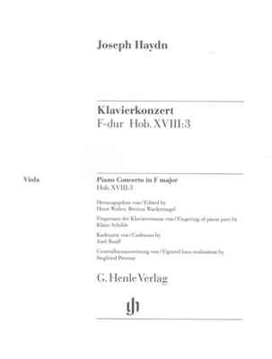 Franz Joseph Haydn: Konzert für Klavier und Orch. F-dur Hob. XVIII:3: Viola Solo