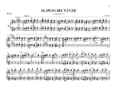 Antonín Dvořák: Slavonic Dances Op. 46 For Piano Four-hands: Klavier vierhändig