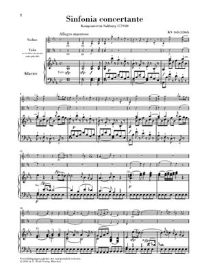 Wolfgang Amadeus Mozart: Sinfonia Concertante E Flat KV.364: Klaviertrio