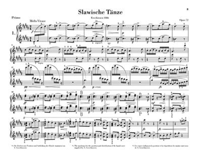 Antonín Dvořák: Slavonic Dances Op.72 - Piano Four-Hands: Klavier vierhändig