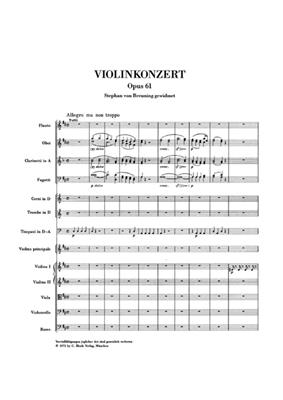 Ludwig van Beethoven: Violin Concerto In D major Op. 61: Violine mit Begleitung