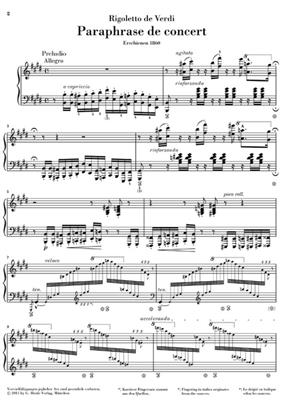 Franz Liszt: Rigoletto - Concert Paraphrase: Klavier Solo