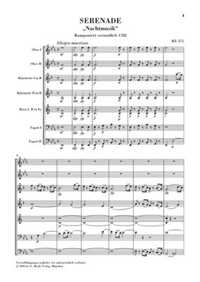 Wolfgang Amadeus Mozart: Serenade Es-dur KV 375: Bläserensemble