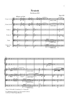 Ludwig van Beethoven: Sextet In E Flat Op.81b - Urtext Study Score: Kammerensemble