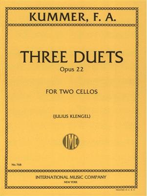 Friedrich August Kummer: 3 Duets Opus 22 (Klengel): Cello Duett