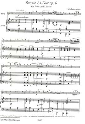 Niels Peter Jensen: Sonate As-Dur: Flöte mit Begleitung