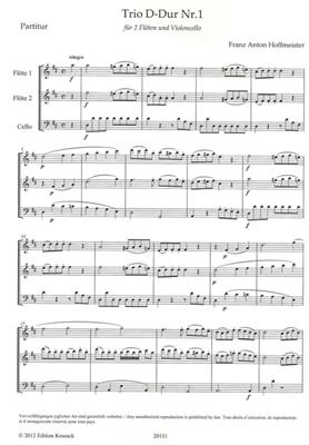 Franz Anton Hoffmeister: Trio 1 D: Kammerensemble