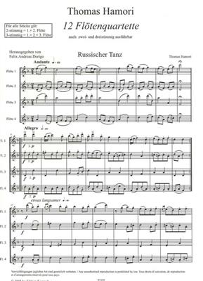 T. Hamori: 12 Quartetten: Flöte Ensemble
