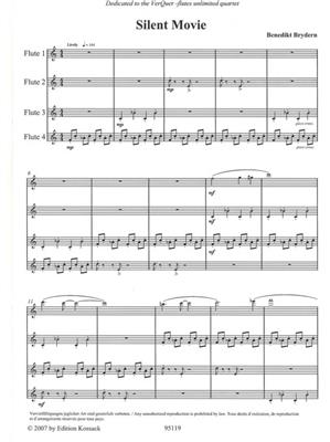 Brydern: Silent Movie For Flute Quartett: Flöte Ensemble