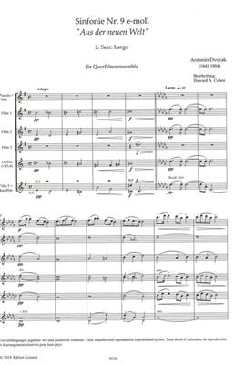 Antonín Dvořák: Sinfonie Nr 9 "Largo": (Arr. Howard A. Cohen): Flöte Ensemble